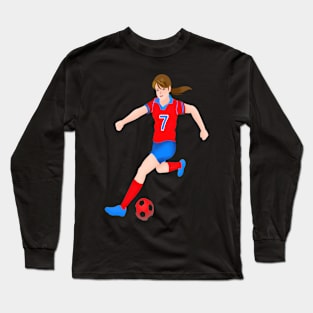 GIRL SOCCER PLAYER Long Sleeve T-Shirt